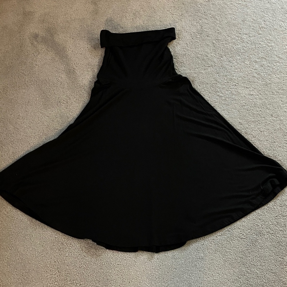 mark. Classic Black Strapless Dress